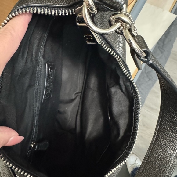 Coach Gunmetal Metallic Leather Women's Bag - Picture 4 of 6